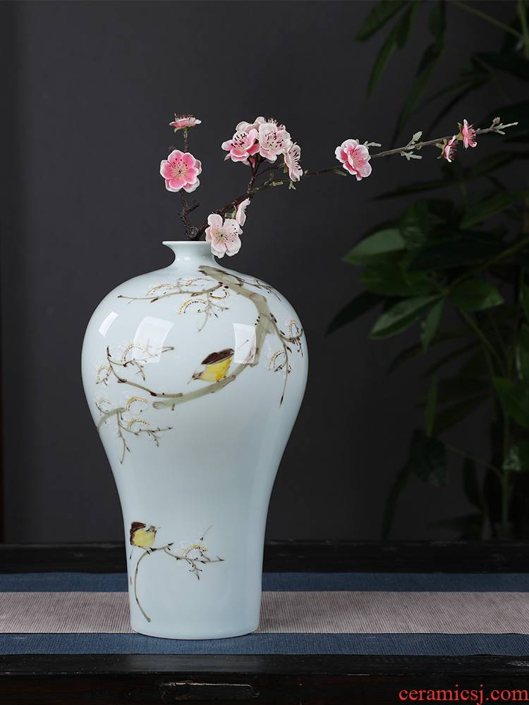Creative jingdezhen ceramics vase furnishing articles hand - made thin foetus ikea household act the role ofing is tasted sitting room adornment ark, furnishing articles