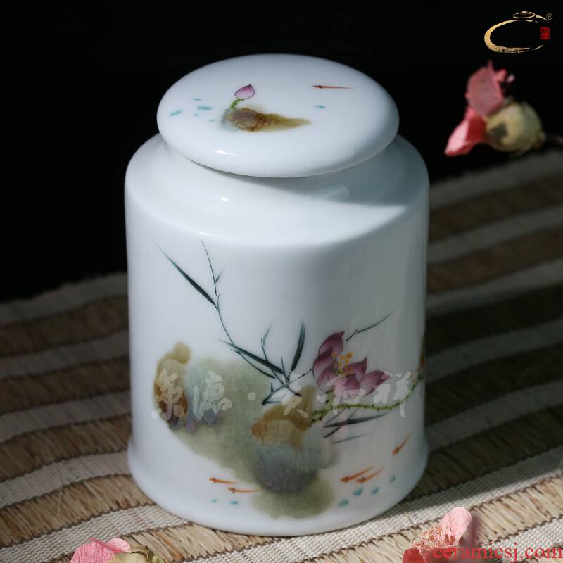 Jing DE and auspicious hand - made up with caddy fixings jingdezhen ceramic POTS of tea gift packing box medium size pot