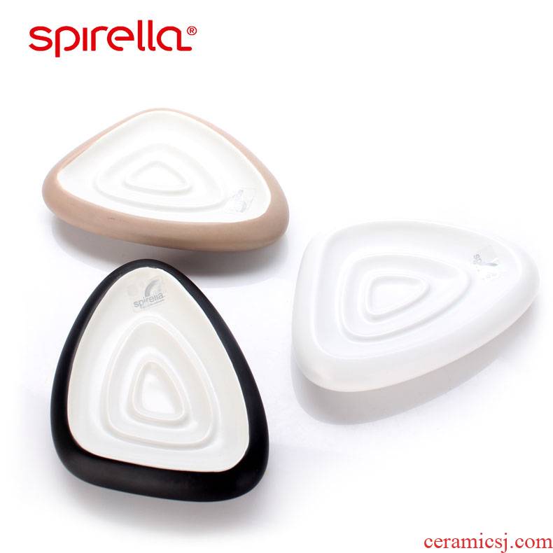 SPIRELLA/silk pury contracted creative ceramic bathroom soap box of toilet soap box of soap dish soap holder