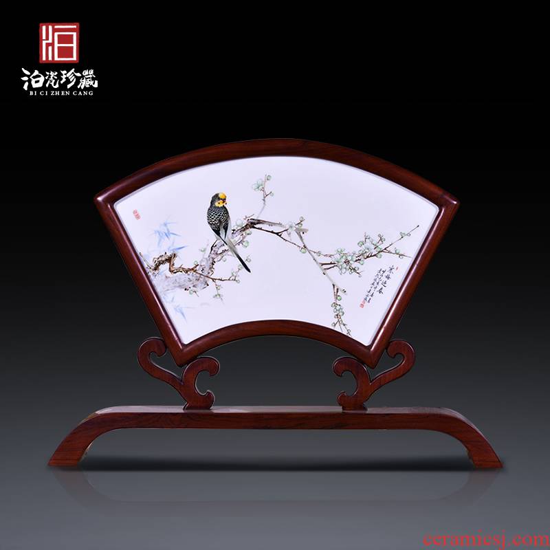 Jingdezhen ceramic hand - made painting of flowers and decorative porcelain plate painter of new Chinese style wall of setting of the sitting room porch hang in furnishing articles