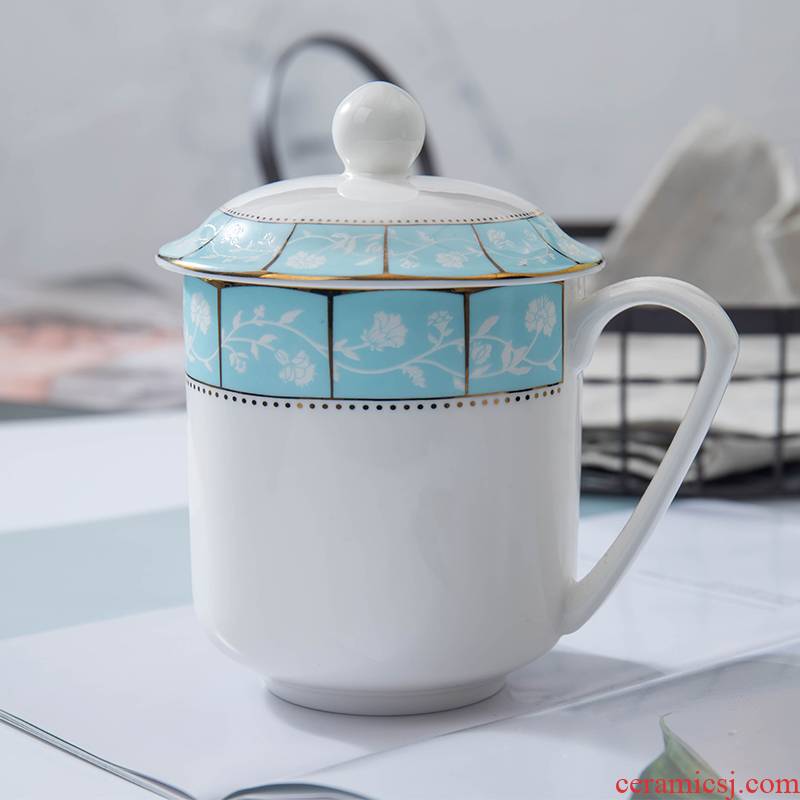 Is jingdezhen ceramic cup with cover home office and meeting the master cup custom wholesale tea cup