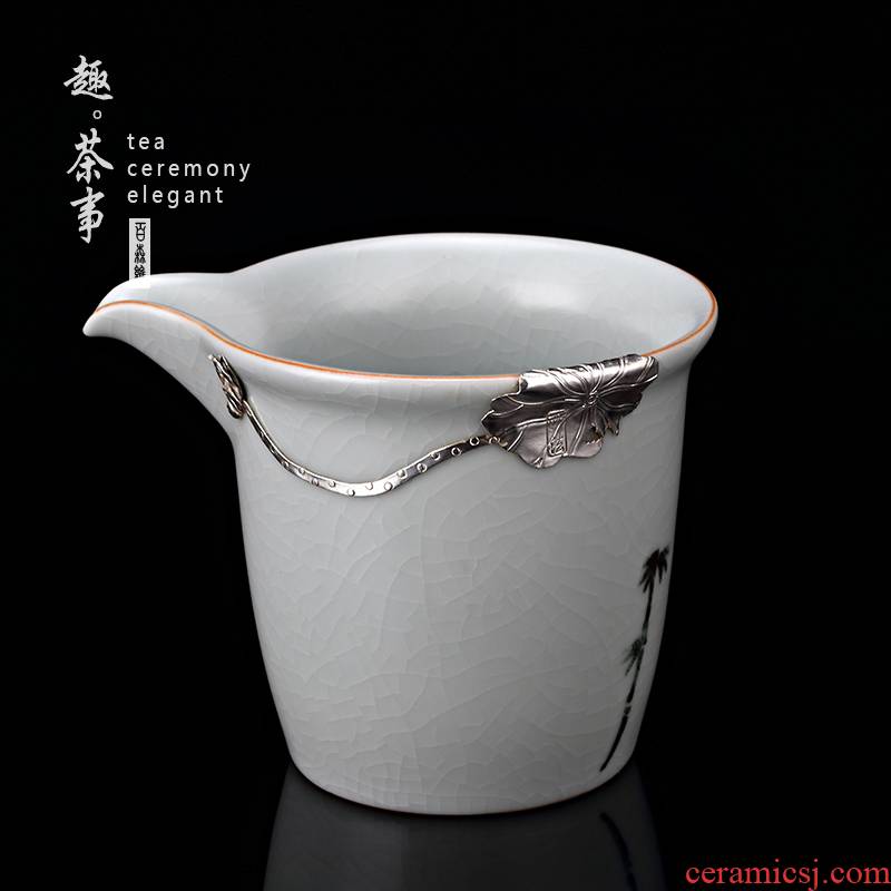 Taiwan FengZi your up with pure silver inlay ceramic fair keller Japanese large portion and cup of tea on tea accessories