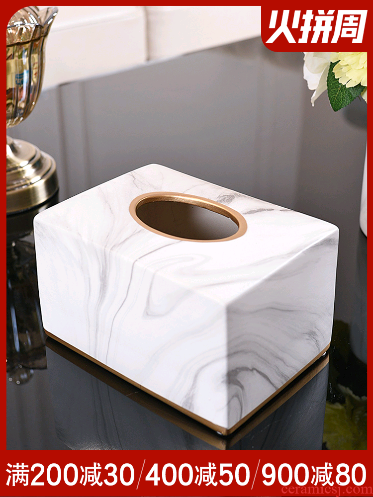 Jane 's light much wind marble ceramic pump cartons with I sitting room, dining - room with decorative napkin tissue box