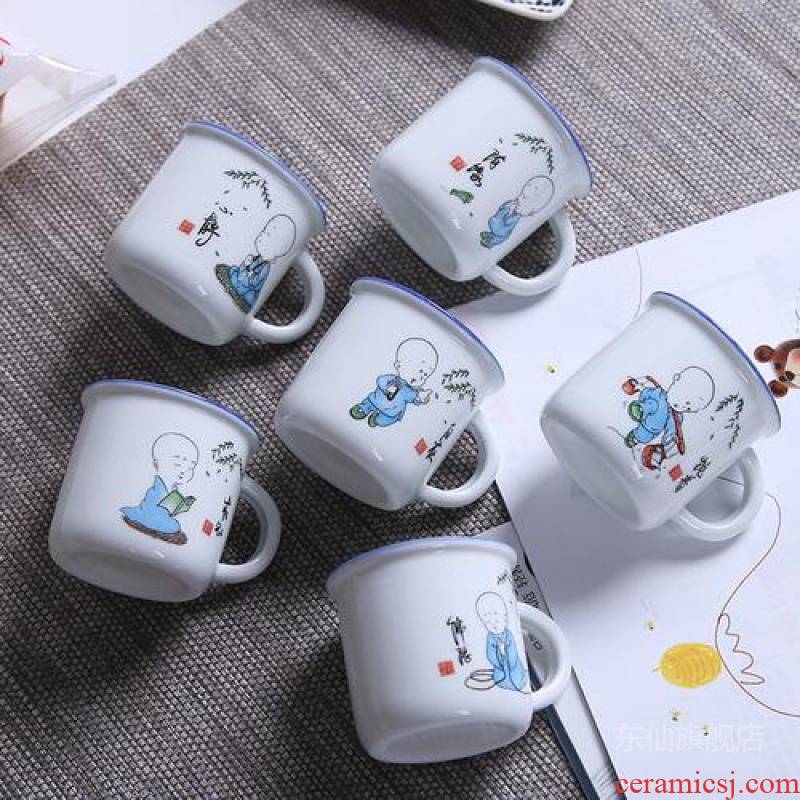 Small ceramic cups, 2 only six pack kung fu tea cups of tea cups household sample tea cup dehua white porcelain cup