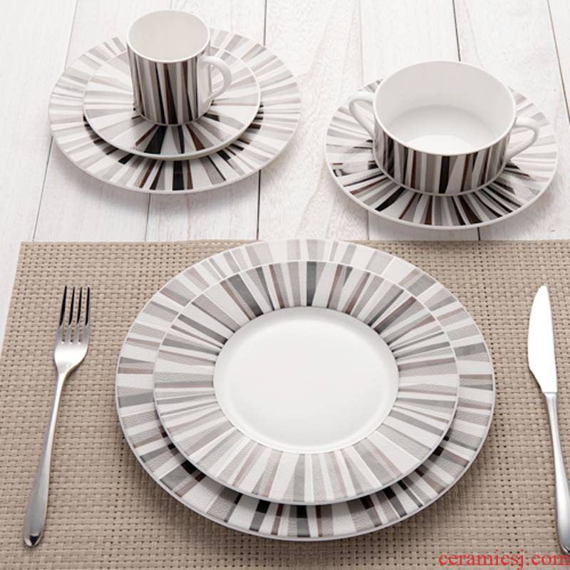 Ronda about ipads China I and contracted Nordic steak plate plate dinner plate mat plate is light - years high - grade porcelain