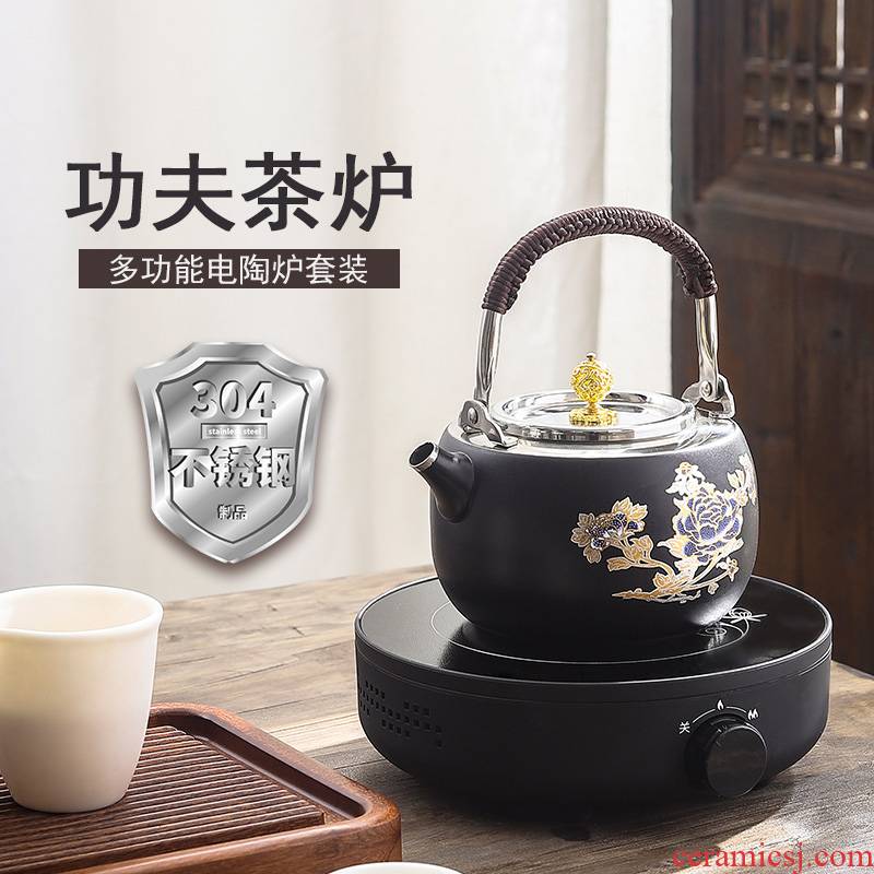 Kettle stainless steel teapot kung fu tea set home quiet small contracted the teapot boiled tea, the electric TaoLu suits for