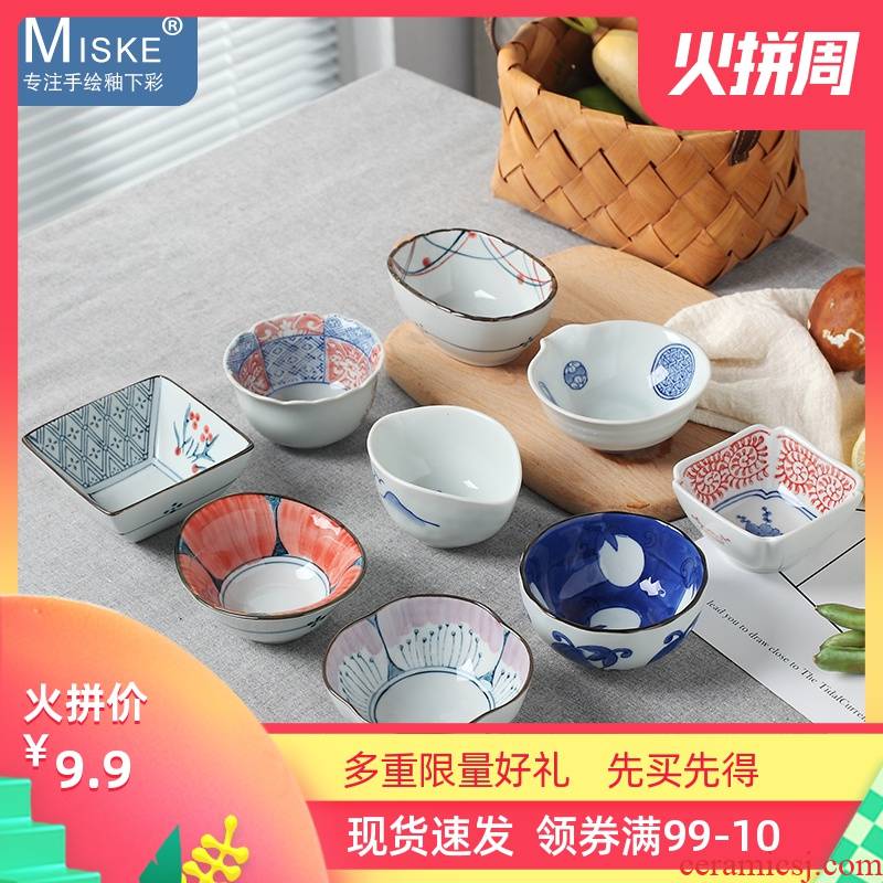Miske Japanese - style tableware ceramics small plate creative plates special - shaped vinegar dish of soy sauce dish flavor dish dish dish