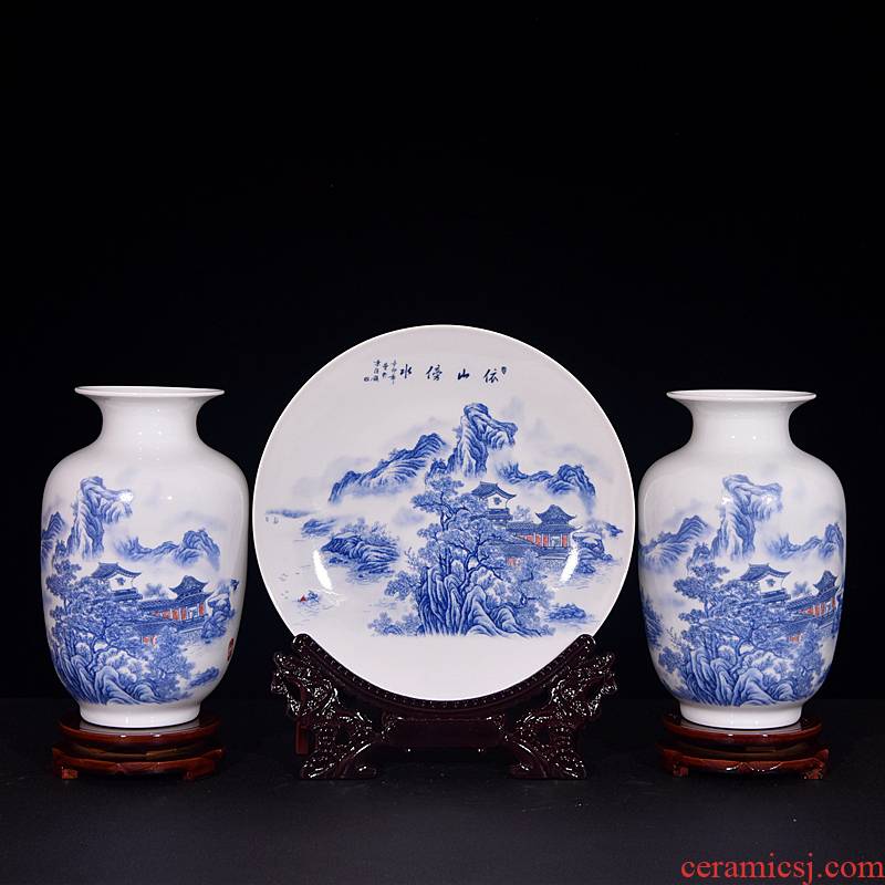 Jingdezhen ceramics wine accessories modern home sitting room place vase crafts table decoration
