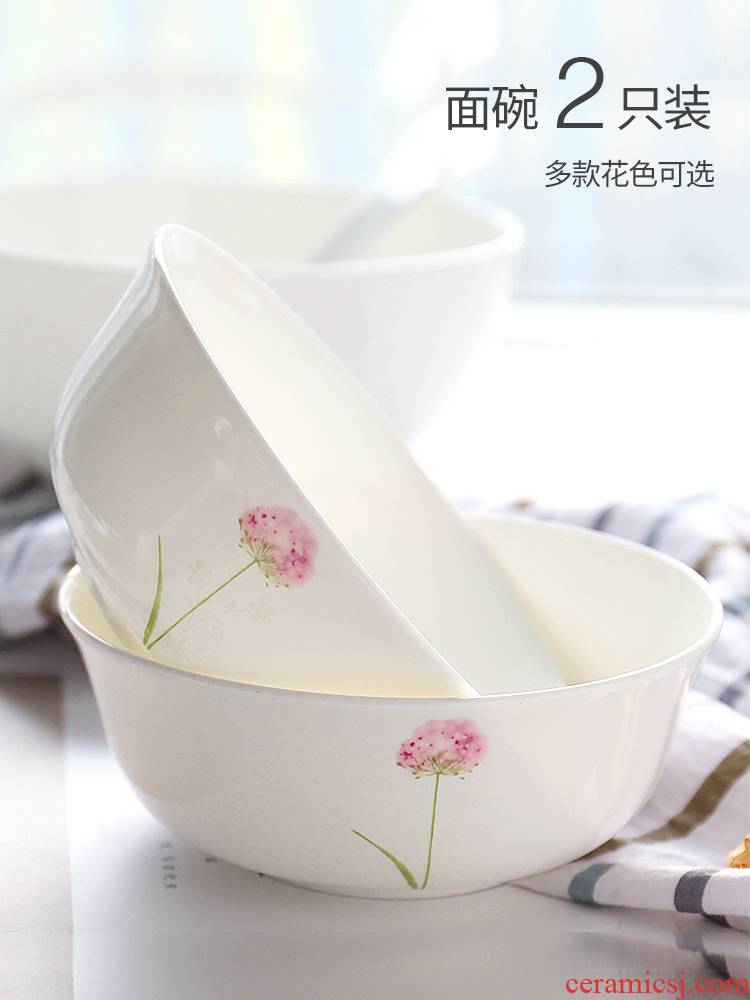 Ipads China tableware rainbow such as bowl sets ceramics eat steamed egg specialized household microwave large soup bowl bowl combination