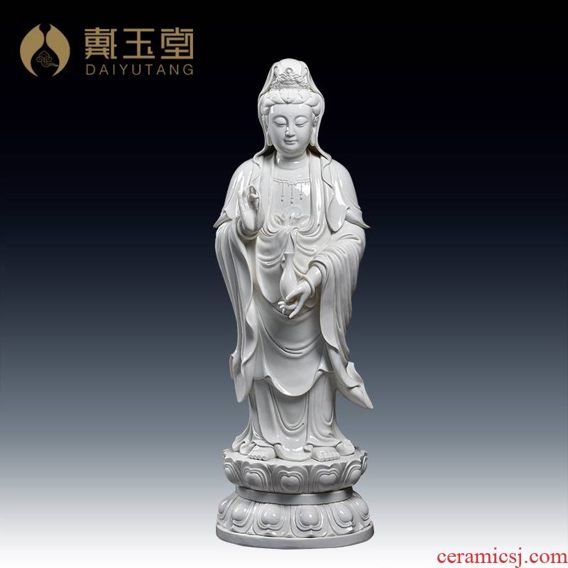 Yutang dai ceramic large avalokitesvara figure of Buddha enshrined furnishing articles/95 cm Gao Lilian guanyin D12-36