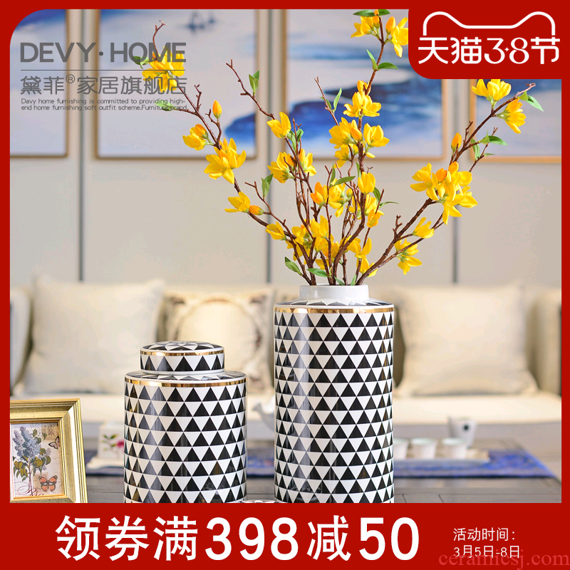 Modern light key-2 luxury furnishing articles of pottery and porcelain household act the role ofing is tasted American sitting room porch ark, vase storage tank handicraft decoration