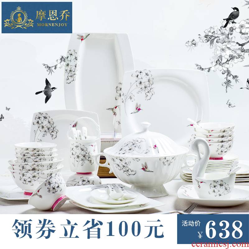 Moen Joe ipads porcelain tableware suit dishes with jingdezhen ceramic dishes western - style creative gift set