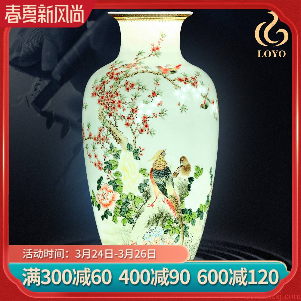 Jingdezhen ceramics hand - made vase colorful future large Chinese style living room TV cabinet decoration gifts