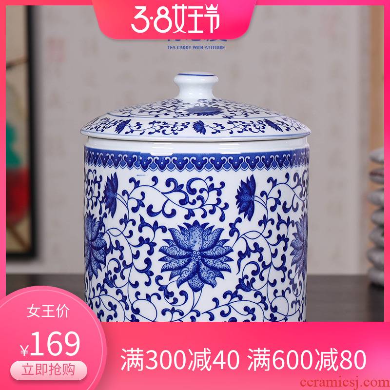 Restoring ancient ways of jingdezhen ceramic tea pot pot of green tea tea sealed as cans deposit receives large POTS