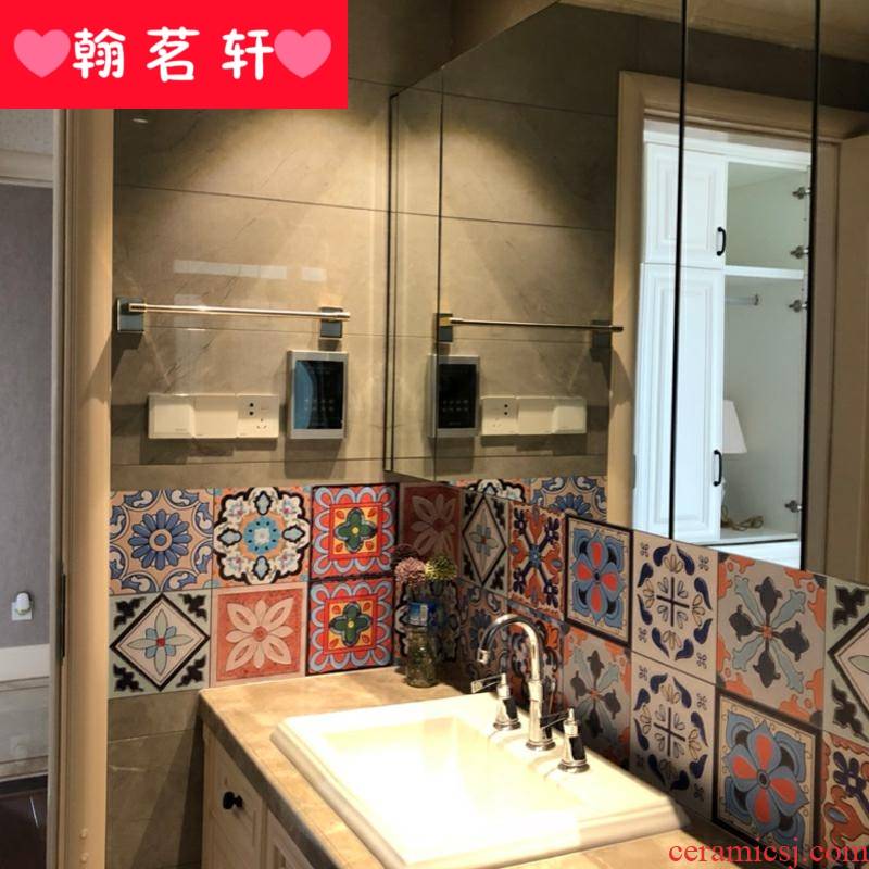 Ceramic tile waterproof becomes kitchen bathroom toilet decorates wall stick oil moisture sticky continental basins from stickers