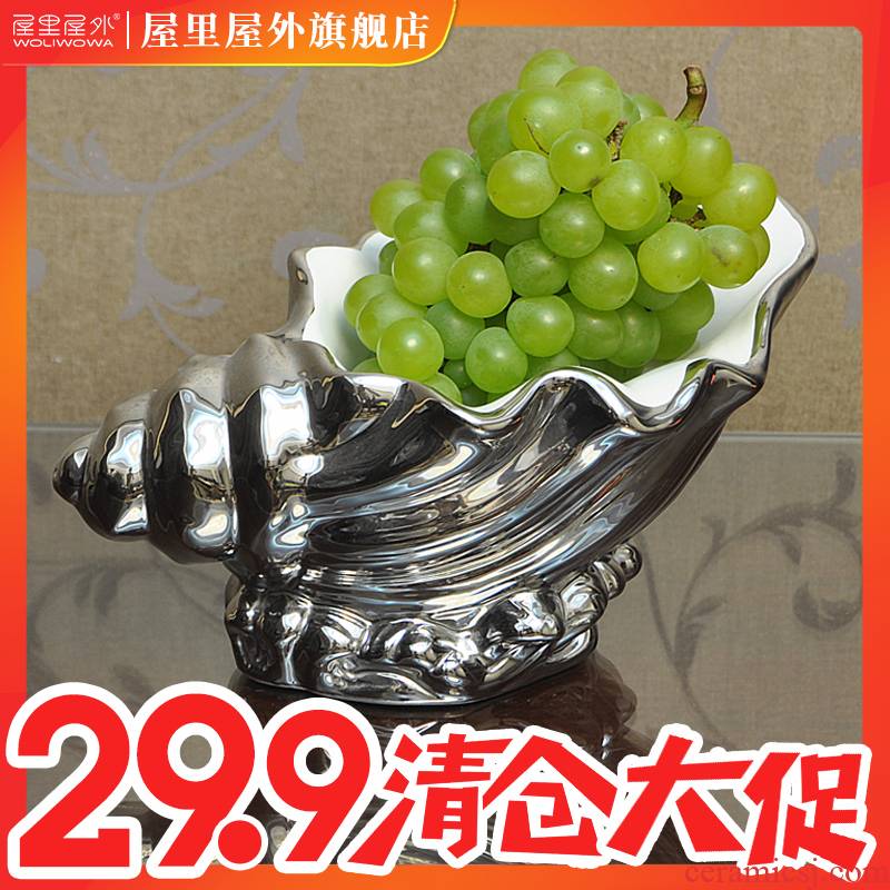 Creative I and contracted sitting room fruit bowl bowl dried fruit basket ceramics compote decoration snack dish between example furnishing articles