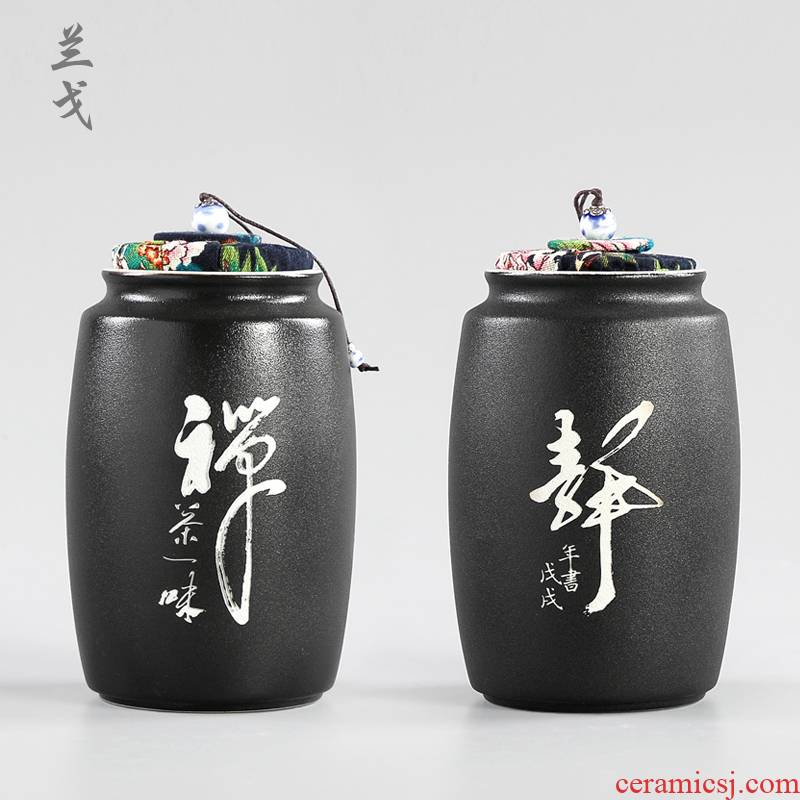 Having Japanese tea pot of black tea accessories household storage warehouse sealed ceramic tea pot pu 'er tea boxes
