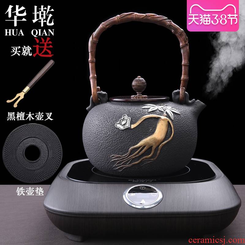 China Qian home without copper coated iron pot of southern Japan iron pot cover electrical TaoLu brother pot of iron kettle boil tea