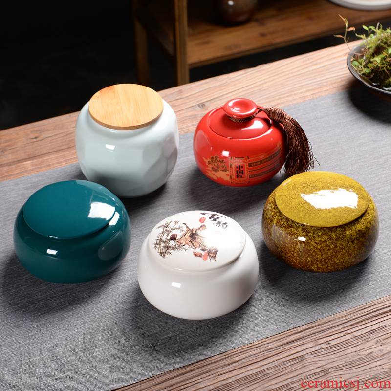 Caddy fixings ceramic seal household storage jar puer tea tea box size gift boxes custom POTS