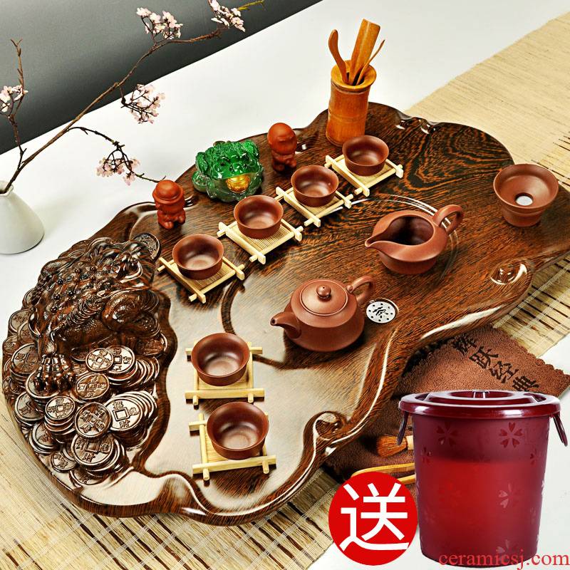 Hui, make tea sets your up kung fu tea set celadon technology wood tea tray lid bowl of a complete set of tea cups
