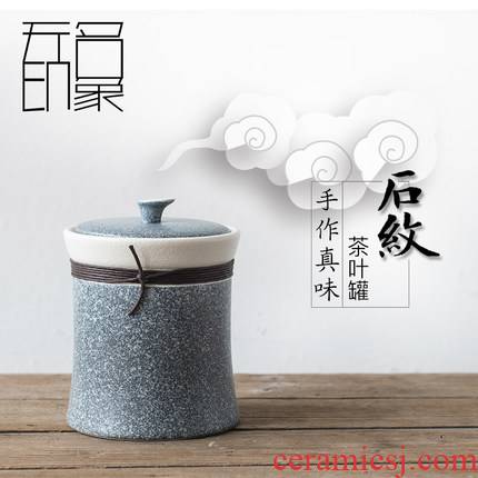 Unknown impression ceramic tea pot tieguanyin loose tea POTS Japanese tea storage medium sealed jar of gift boxes