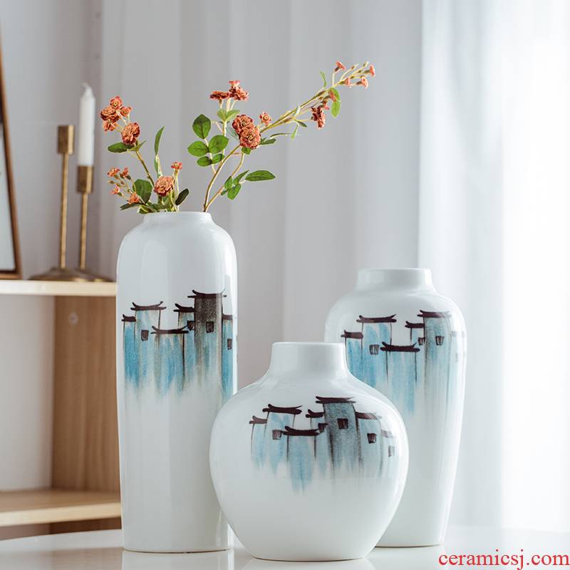 Mesa of ceramic vase of TV ark, wine vase furnishing articles sitting room porch home decoration Chinese jingdezhen arranging flowers