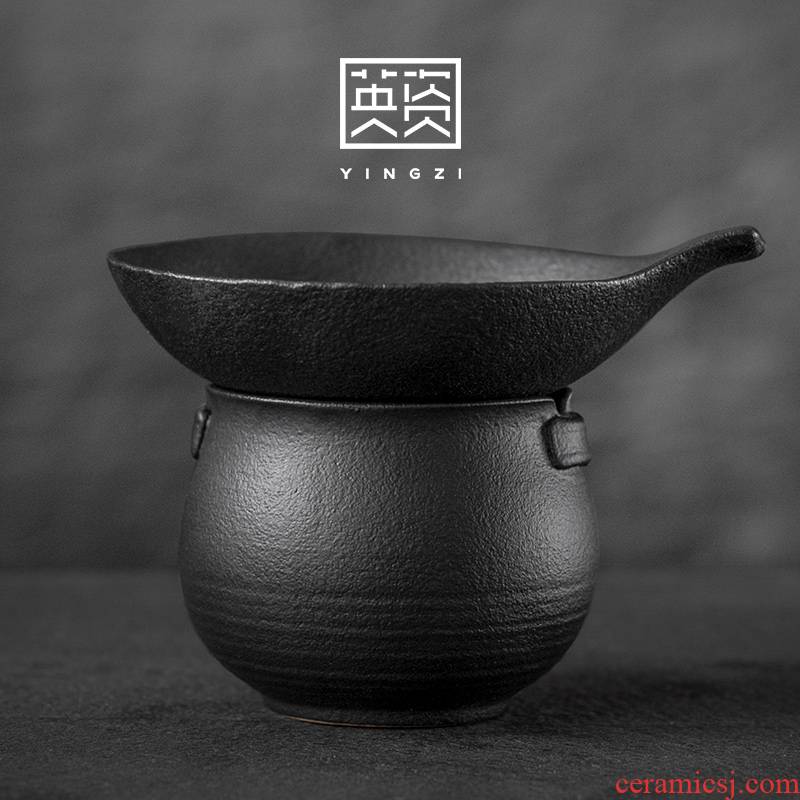British ideas) tea filter ceramic filter the coarse pottery Japanese kung fu tea tea tea accessories