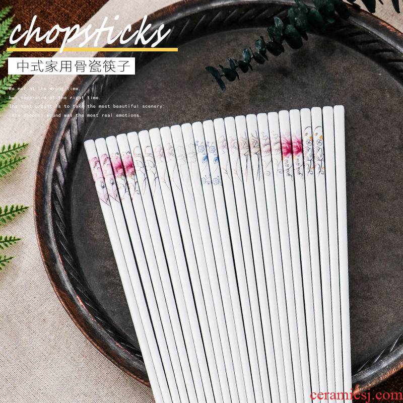 The Antiskid high - temperature ceramic ipads China chopsticks chopsticks home high - grade high - class European - style palace ivory chopsticks chopsticks