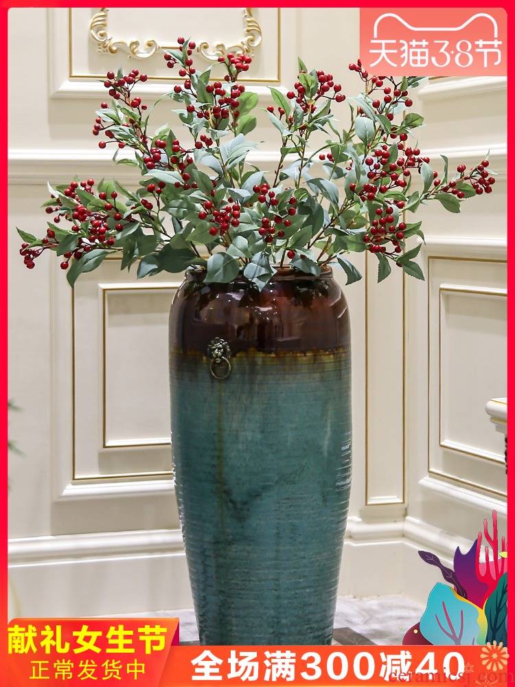 New Chinese style ceramic floor big vase up dried flower arranging flowers I and contracted Europe type villa hotel furnishing articles sitting room