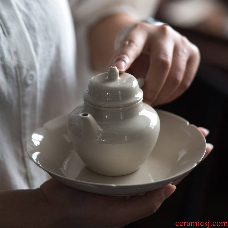 JingLan antique pot bearing circular bearing dry mercifully tea table to restore ancient ways ceramic water dish kung fu tea accessories pot pad