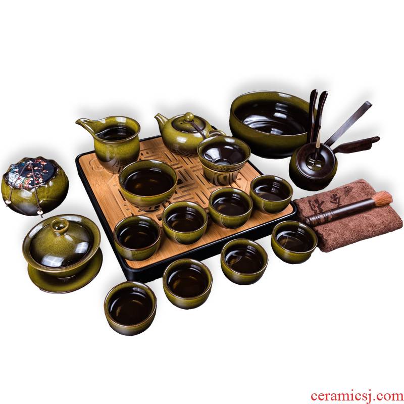 Ceramic tea set creative Chinese style household contracted kung fu tea pot set of a complete set of variable cup tea tureen