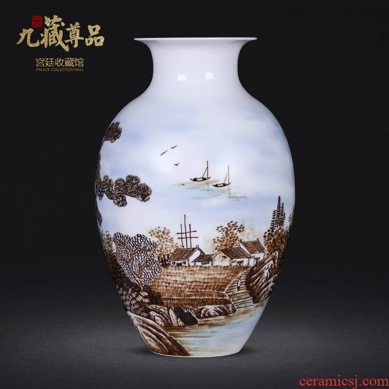 Jingdezhen porcelain masters of new Chinese style hand - made ceramic vases, furnishing articles flower arrangement sitting room decoration home decoration