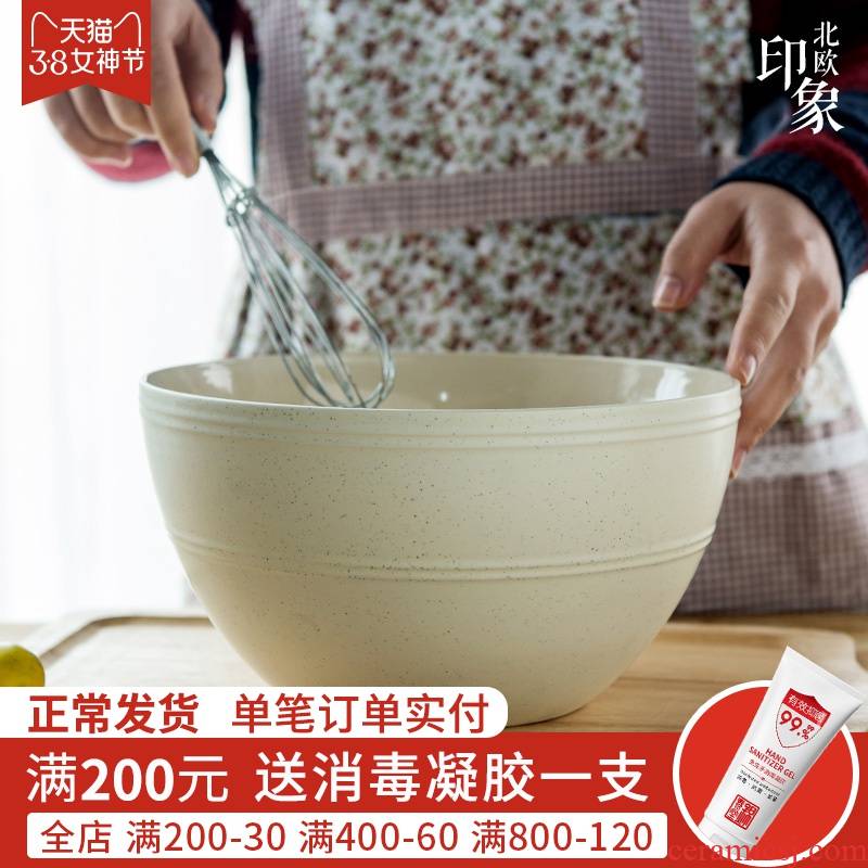 MAO jian Lin Lin with ceramic tableware soup bowl boiled fish bowl "blood in large bowl of rainbow such as bowl for mixing bowl Nordic impression