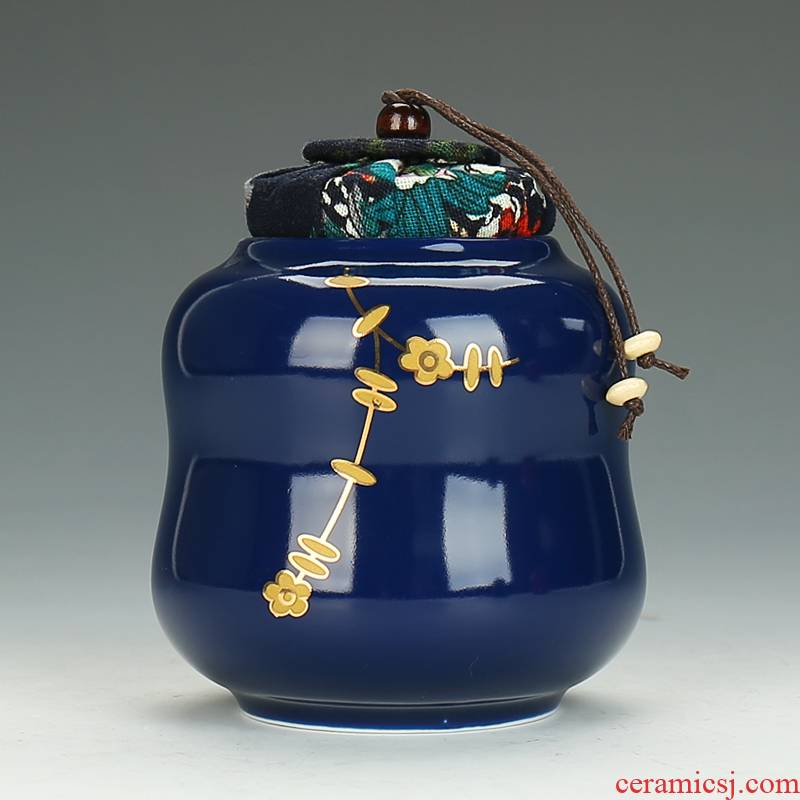Devoted to inflammation celadon sealed tank, caddy fixings ceramic household tea warehouse custom - made mini small portable storage tanks