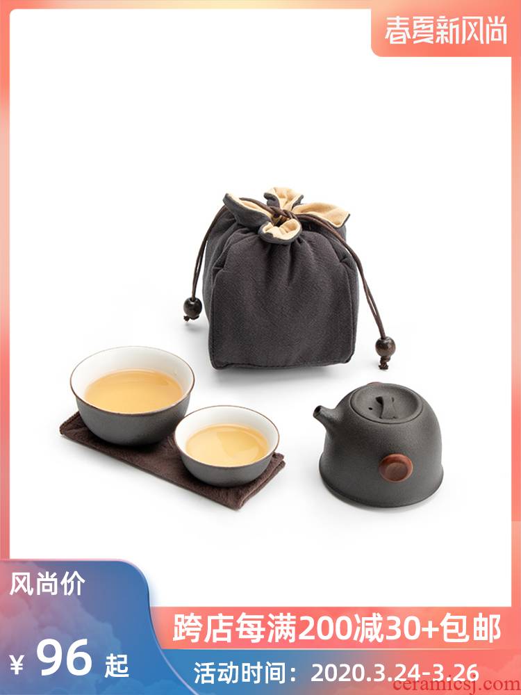 Mr Nan shan XuanYu crack cup a pot of two portable office cup travel tea set ceramic teapot teacup