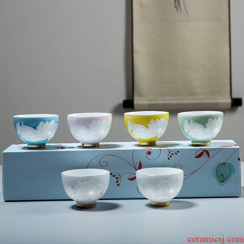 Host a cup of tea light kung fu tea sample tea cup jingdezhen ceramic its tea cup