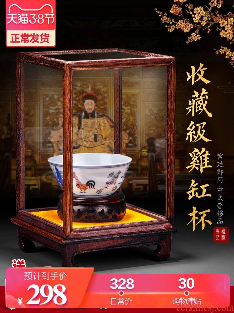 Jingdezhen archaize Ming chenghua chicken color bucket cylinder cup master cup kung fu tea tea set ceramic sample tea cup bowl