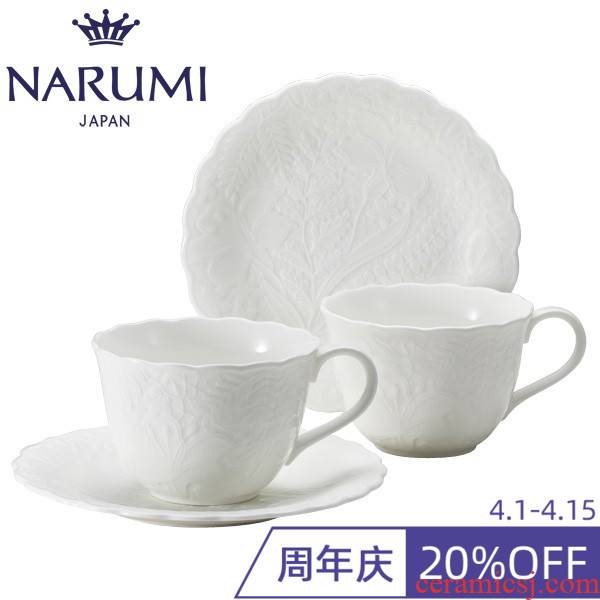 [new] Japan NARUMI/sound sea Honiton Lace tea/coffee cups and saucers breakfast cup dish ipads China