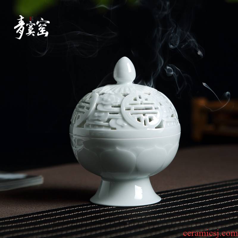 Up with green was censer jingdezhen ceramic smoked the present household indoor aloes sandalwood incense buner nerves