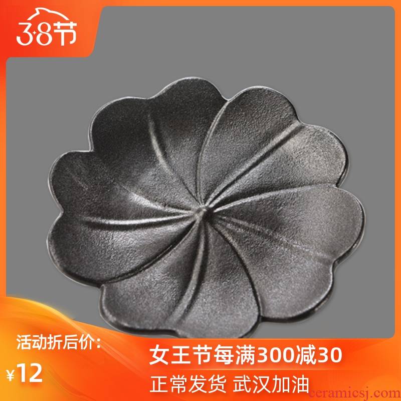 Ya xin company hall bursts of black lotus cup mat heat insulation cup mat creativity coasters ceramic tea accessories