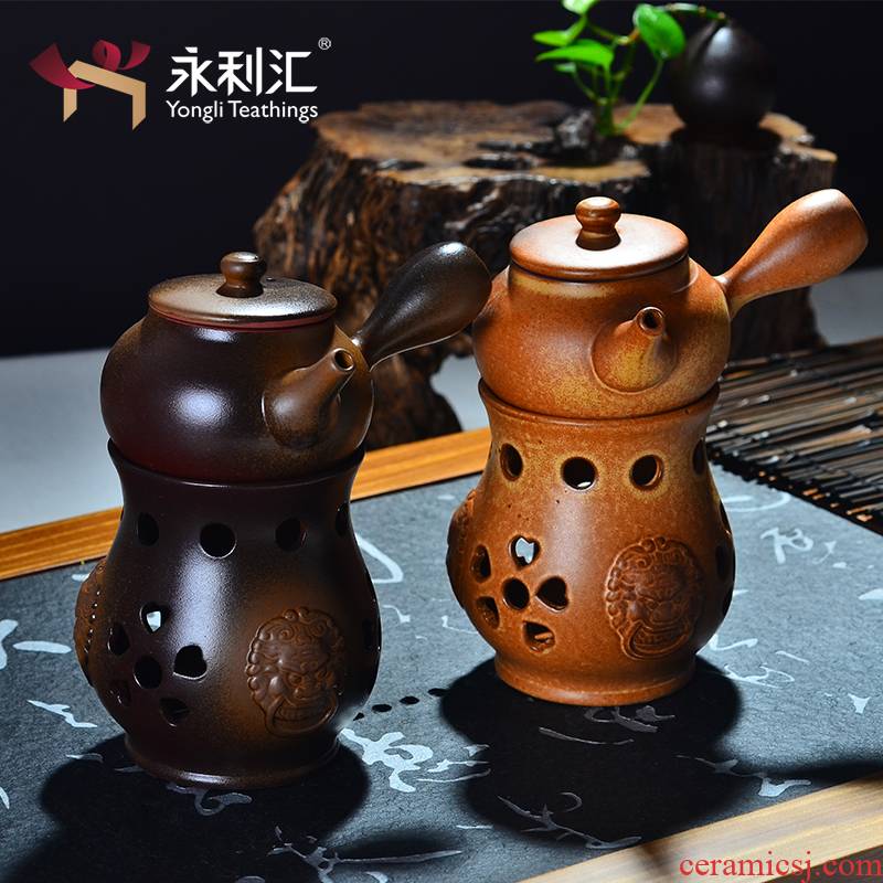 Public remit alcohol stove cooking pot temperature pot teapot who spinosa, single pot of household coarse pottery Japanese kung fu tea set