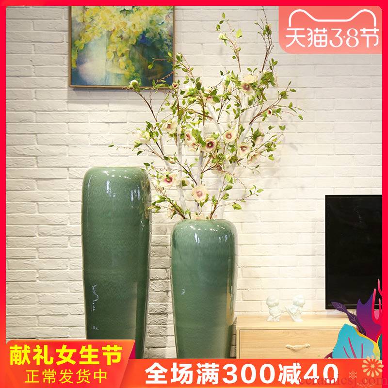 Jingdezhen ceramic sitting room of large vase club villa decoration decoration between example hotel office furnishing articles