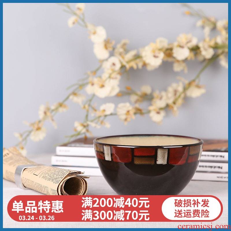 California style ceramic tableware yuquan 】 【 rice bowls western - style salad bowl contracted creative 6 inches