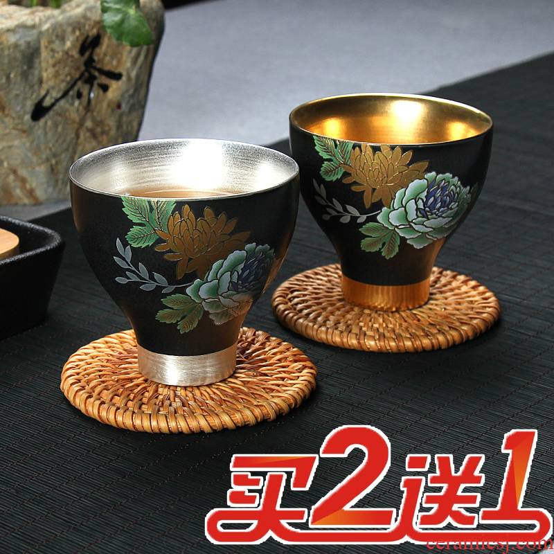 999 sterling silver cup silver sample tea cup ceramic kung fu tea cup, master cup single cup silver cup size