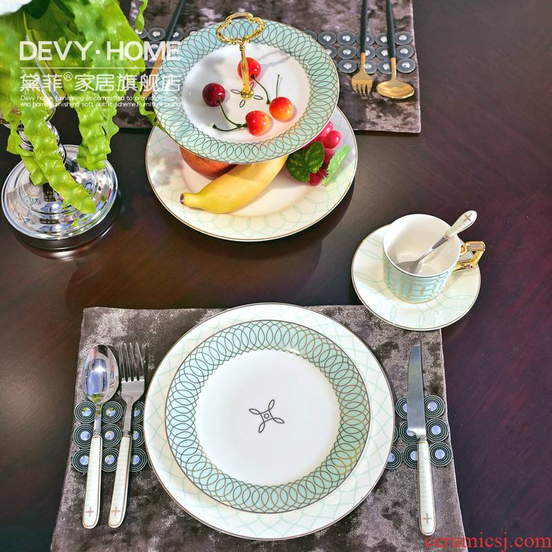 Contracted modern western - style food table between example ipads porcelain suit web celebrity ins restaurant cutlery knife and fork spoon dinner plate