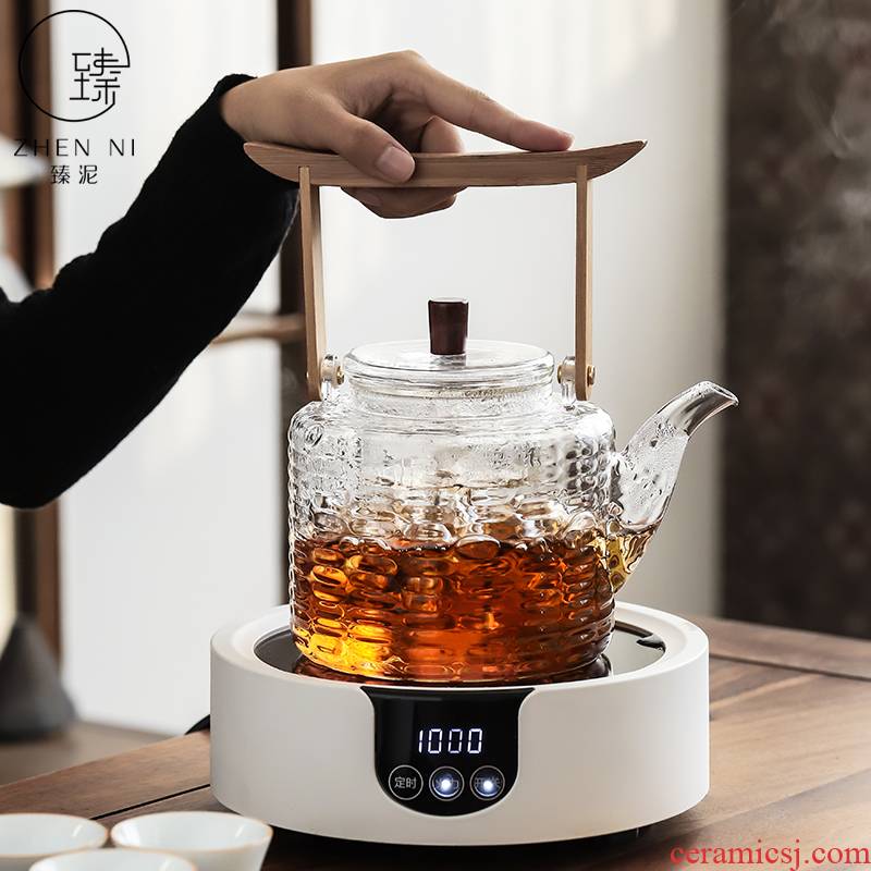 By mud boil tea ware household small electrical TaoLu heat - resistant glass tea kettle automatic cooking pot