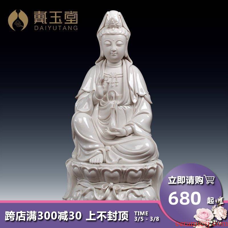 Yutang dai ceramic avalokitesvara furnishing articles sitting room buddhist temple consecrate/GuLian guanyin D03-226