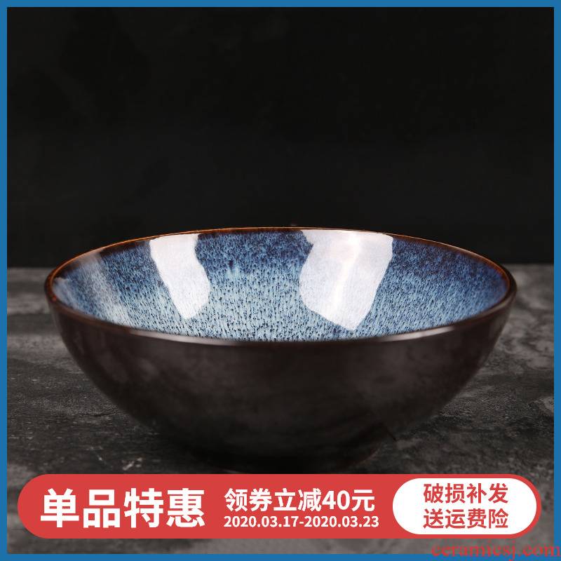Attendance yuquan 】 【 Japanese rice bowls of pottery and porcelain household move rainbow such as bowl bowl noodles salad bowl 7 inches