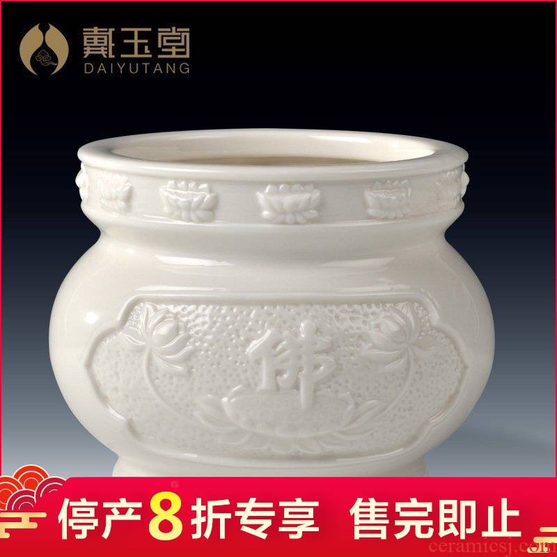Ceramic production is pulled from the shelves 】 【 aroma stove'm burning incense Buddha word lotus furnace