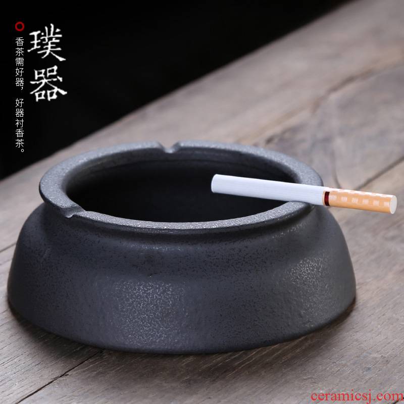 The Product is contracted coarse pottery ashtray creative ceramic smoke suppressor restoring ancient ways of office accessories home furnishing articles choke smoke pot sitting room